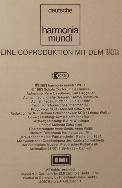 Deutsche Harmonia Mundi 1C 165-99 968/69 - Jan Dismas Zelenka, S - Image 4