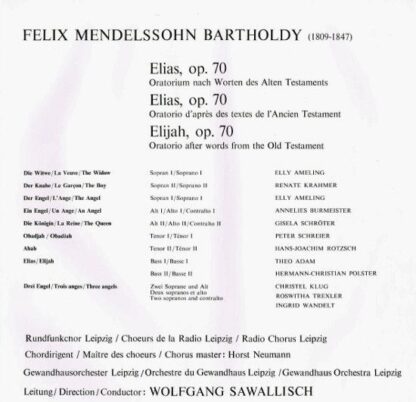 Philips 802 889/91 LY - Felix Mendelssohn-Bartholdy, Theo Adam, - Image 3