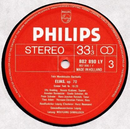 Philips 802 889/91 LY - Felix Mendelssohn-Bartholdy, Theo Adam, - Image 6