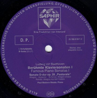 Saphir 25 760-0 SX/1-2 - Ludwig van Beethoven, Paul Badura-Skoda - Image 4
