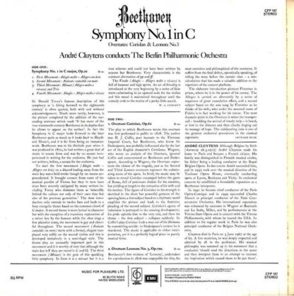 Classics For Pleasure CFP 187 - Ludwig van Beethoven, André Cluy - Image 2