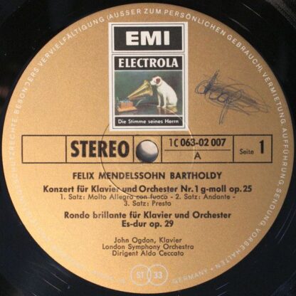 His Master's Voice 1C 063-02 007 - Felix Mendelssohn-Bartholdy,J - Image 3