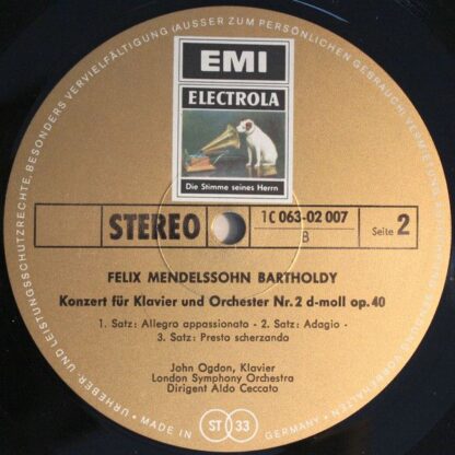His Master's Voice 1C 063-02 007 - Felix Mendelssohn-Bartholdy,J - Image 4