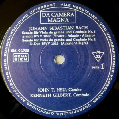 Da Camera Magna SM 92905 - Johann Sebastian Bach - Gambensonaten - Image 3