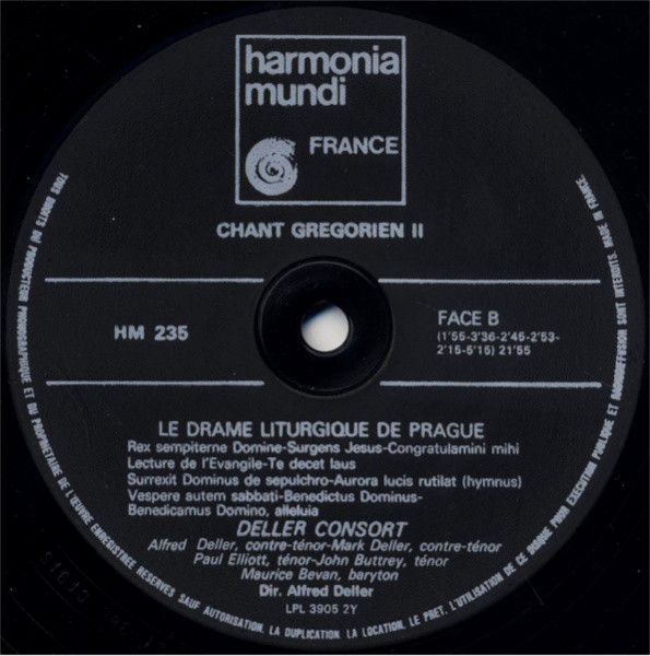 harmonia mundi France B 235 - Deller Consort - Chant Gregorien I - Image 4