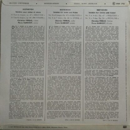 Guilde Internationale Du Disque SMS 2702 - Ludwig van Beethoven, - Image 2