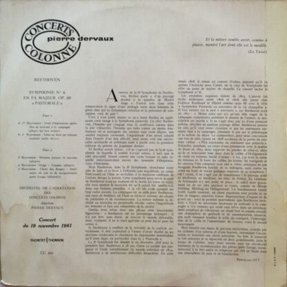 Ducretet Thomson CC 501 - Ludwig van Beethoven, Pierre Dervaux ( - Image 2