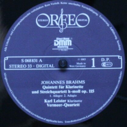 Orfeo (2) S 068831 A - Johannes Brahms, Vermeer Quartet, Karl Le - Image 3
