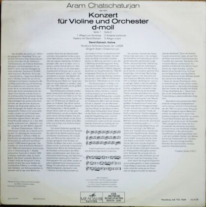 Melodia Eterna 8 26 163 - Aram Khatchaturian, David Oistrach, Бо - Image 2