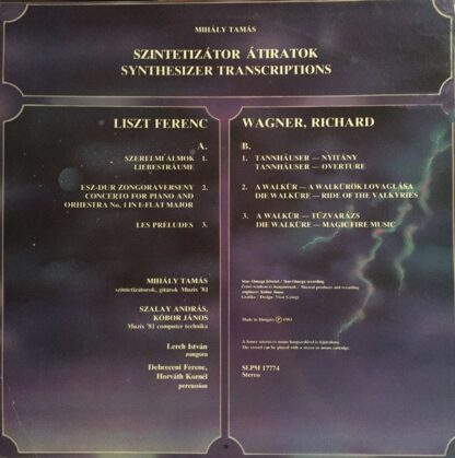 Start (2) SLPM 17774 - Tamás Mihály, Franz Liszt, Richard Wagner - Image 2