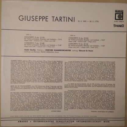 Amadeo AVRS 12006 St - Giuseppe Tartini, André Gertler, Edmond D - Image 2
