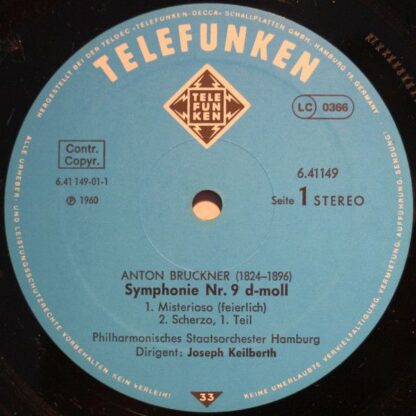 Telefunken 6.41149 AH - Anton Bruckner, Joseph Keilberth, Philha - Image 3