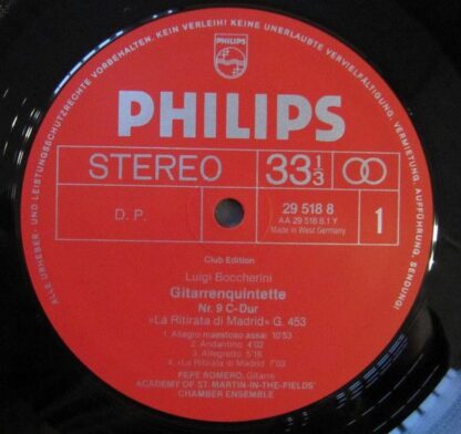 Philips 29 518 8 - Luigi Boccherini, Pepe Romero, Academy Of St. - Image 3