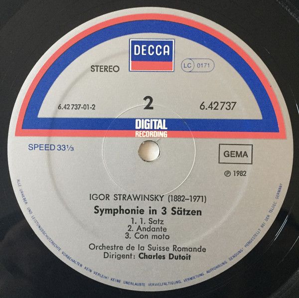 DECCA 6.42737 AZ - Igor Stravinsky, L'Orchestre De La Suisse Rom - Image 4