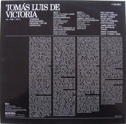 Deutsche Harmonia Mundi 1C 065-99 800 - Tomás Luis De Victoria, - Image 2