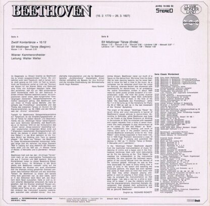 Amadeo AVRS 19 068 St - Ludwig van Beethoven - 12 Kontertänze - Image 2