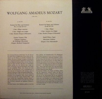 HELIODOR 89 522 - Wolfgang Amadeus Mozart - Konzert Für Flöte Un - Image 2
