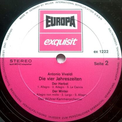 Europa Exquisit ex 1222 - Antonio Vivaldi - Die 4 Jahreszeiten - Image 4