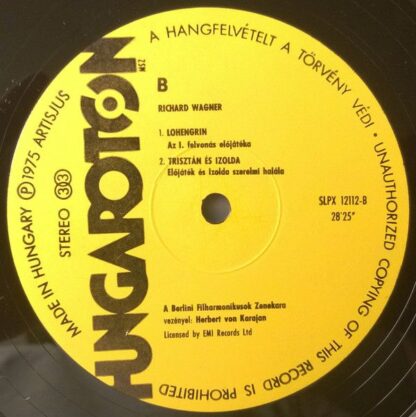 Hungaroton SLPX 12112 - Richard Wagner, Herbert von Karajan, Ber - Image 4