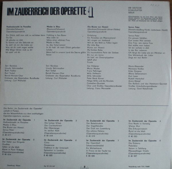 Amiga 8 40 017 - Friedrich Schröder, Fred Raymond, Paul Abraham, - Image 2