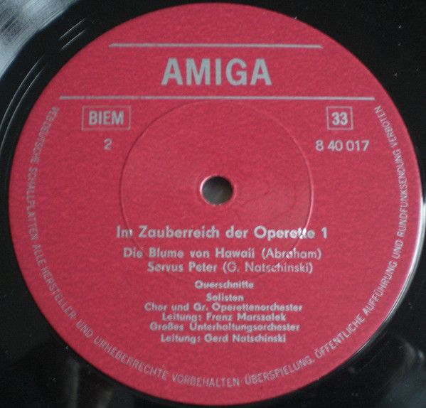 Amiga 8 40 017 - Friedrich Schröder, Fred Raymond, Paul Abraham, - Image 4