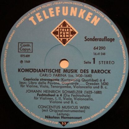 Telefunken 64 290 - Carlo Farina, Johann Heinrich Schmelzer, Hei - Image 3