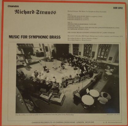 Chandos ABR 1002 - Richard Strauss, Locke Brass Consort, James S - Image 3