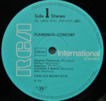 RCA International (Camden) PJL1 - 8015 AF - Carlos Montoya - Fla - Image 3