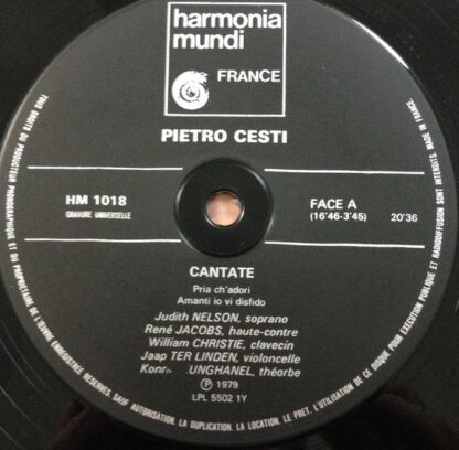 Harmonia Mundi HM B 1018 - Antonio Cesti, Concerto Vocale - Cant - Image 3