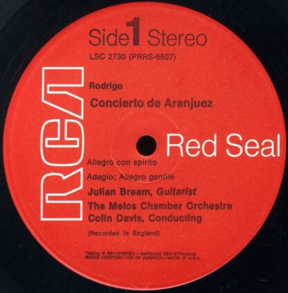 RCA Red Seal LSC 2730 - Julian Bream - Concierto De Aranjuez For - Image 3