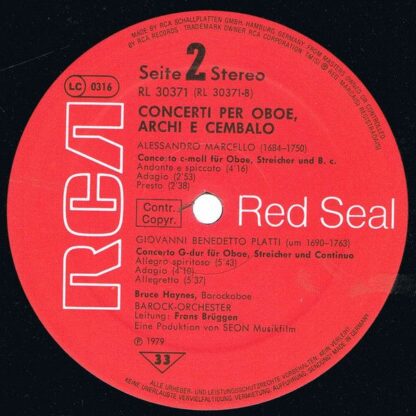 RCA Red Seal RL 30371 - Bruce Haynes, Frans Brüggen - Concerti P - Image 4