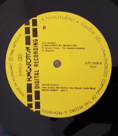 Hungaroton SLPD 12686 - Franz Schubert, Bartók Quartet, Miklós P - Image 7