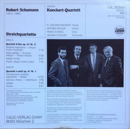 Calig CAL 30 849 - Joachim-Koeckert-Quartett - Robert Schumann S - Image 2