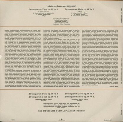 Eterna 8 20 655 - Ludwig van Beethoven, Gewandhaus-Quartett Leip - Image 2