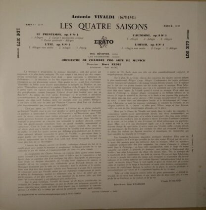 Erato LDE 3172 - Antonio Vivaldi, Otto Büchner, Liesl Heidersdor - Image 7