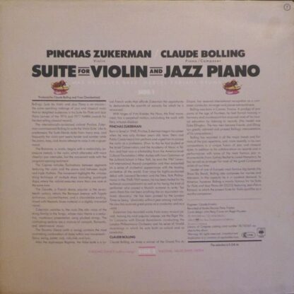 CBS 73 833 - Claude Bolling, Pinchas Zukerman - Suite For Violin - Image 2