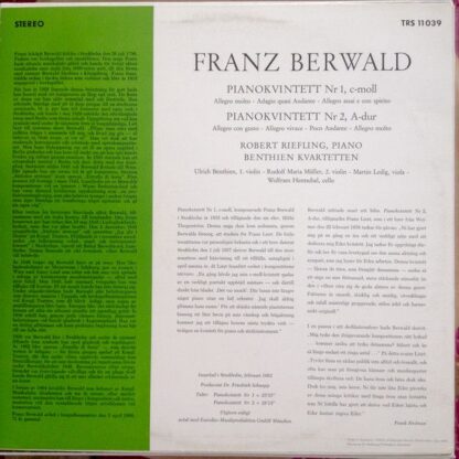 Telestar TRS 11 039 - Franz Berwald, Benthien Quartet, Robert Ri - Image 2