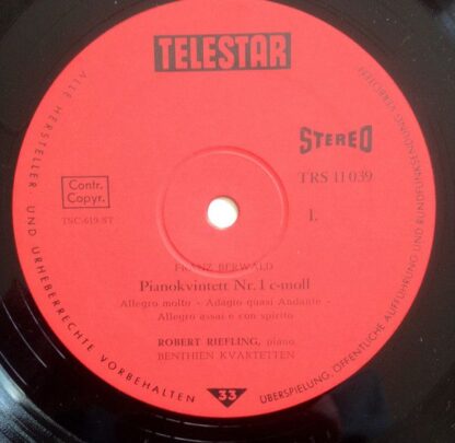 Telestar TRS 11 039 - Franz Berwald, Benthien Quartet, Robert Ri - Image 3
