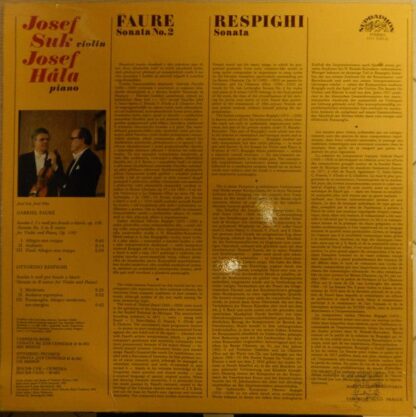 Supraphon 1111 3165 - Josef Suk, Josef Hála, Gabriel Fauré, Otto - Image 2