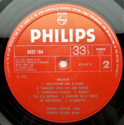 Philips 6833 164 - Fritz Kreisler, Henryk Szeryng, Charles Reine - Image 4