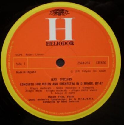 HELIODOR 2548 264 - Jean Sibelius, Ernest Chausson, Miriam Fried - Image 3