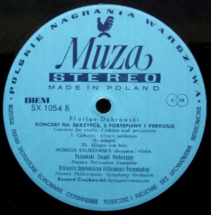 Polskie Nagrania Muza SX 1054 - Krzysztof Meyer, Florian Dąbrows - Image 4