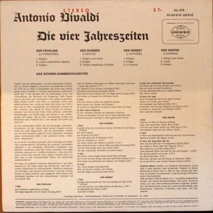 Somerset ST-CL-575 - Antonio Vivaldi, Das Wührer-Kammerorchester - Image 2