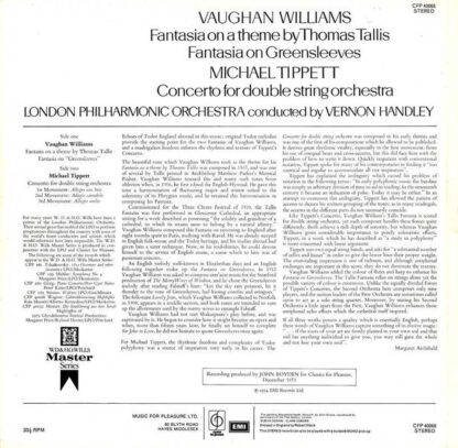 Classics For Pleasure CFP 40068 - Ralph Vaughan Williams, Sir Mi - Image 2