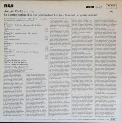 RCA RL 30325 - Antonio Vivaldi,Helmut Winschermann,Deutsche Bach - Image 2
