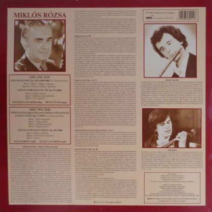 Cloud Nine Records (3) CN 6001 - Miklós Rózsa, Jonathan Snowden, - Image 2
