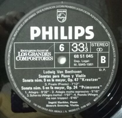 Philips 68 51 045 - Ludwig van Beethoven, Henryk Szeryng, Ingrid - Image 4