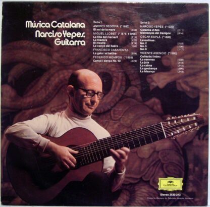 Deutsche Grammophon 2530 273 - Narciso Yepes - Música Catalana - Image 2