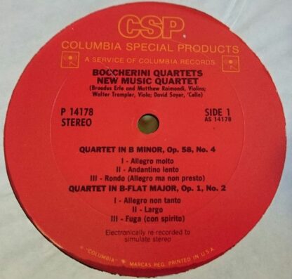 Columbia Special Products P 14178 - Luigi Boccherini, New Music - Image 3