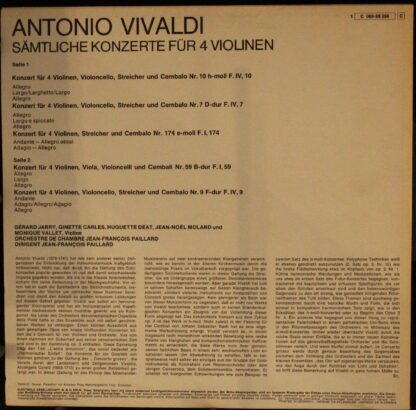 His Master's Voice 1C 063-28 266 - Antonio Vivaldi, Orchestre De - Image 2